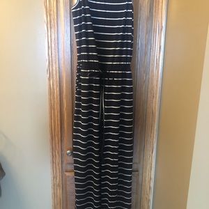 Navy white stripe jumpsuit